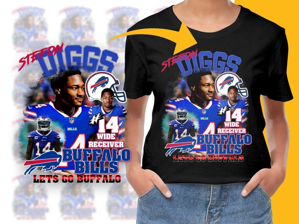 Stefon Diggs Buffalo Bills Wide Receiver 14 PNG File - Teepew