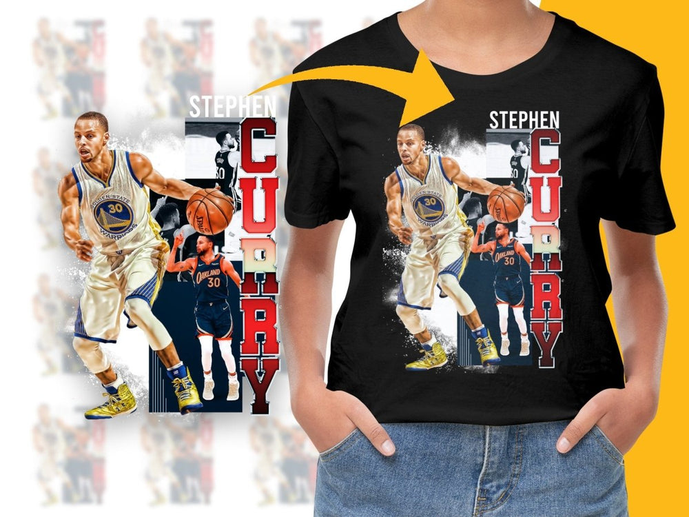 Stephen Curry Dynamic Basketball Star Bootleg PNG File - Teepew