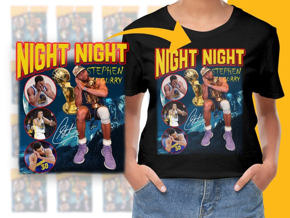 Stephen Curry Goodnight Victory Golden State Warriors Legend NBA Bootleg Graphic PNG File - Teepew