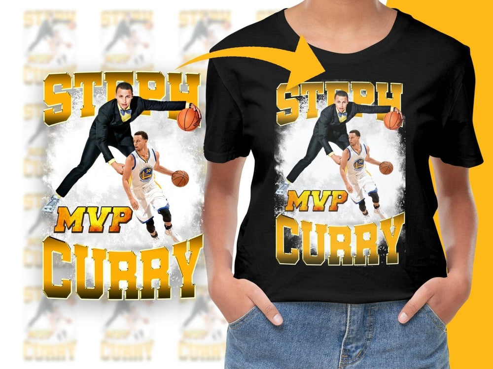 Stephen Curry MVP Basketball Legend Bootleg PNG File - Teepew
