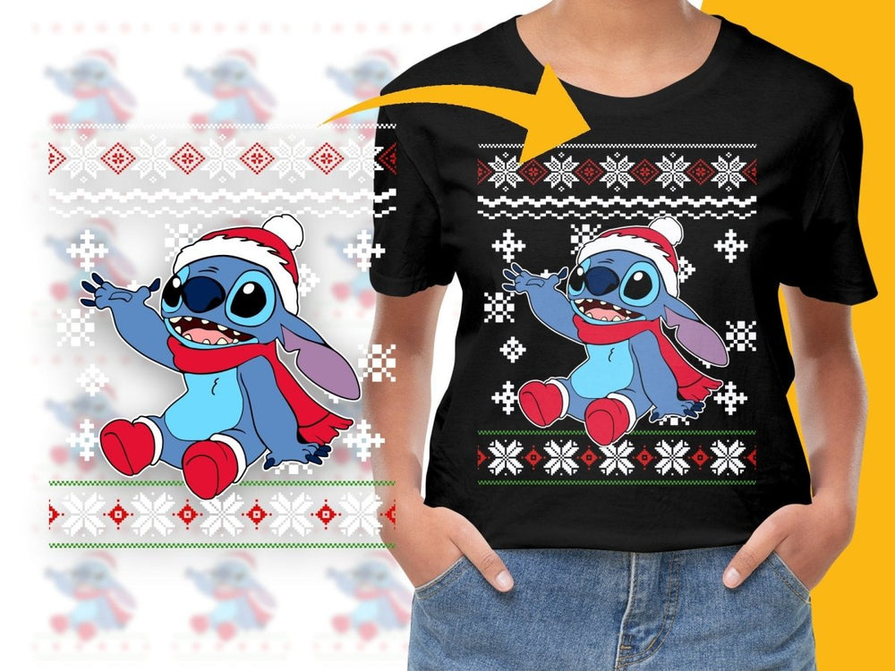 Stitch Christmas Celebration Festive Holiday PNG File - Teepew