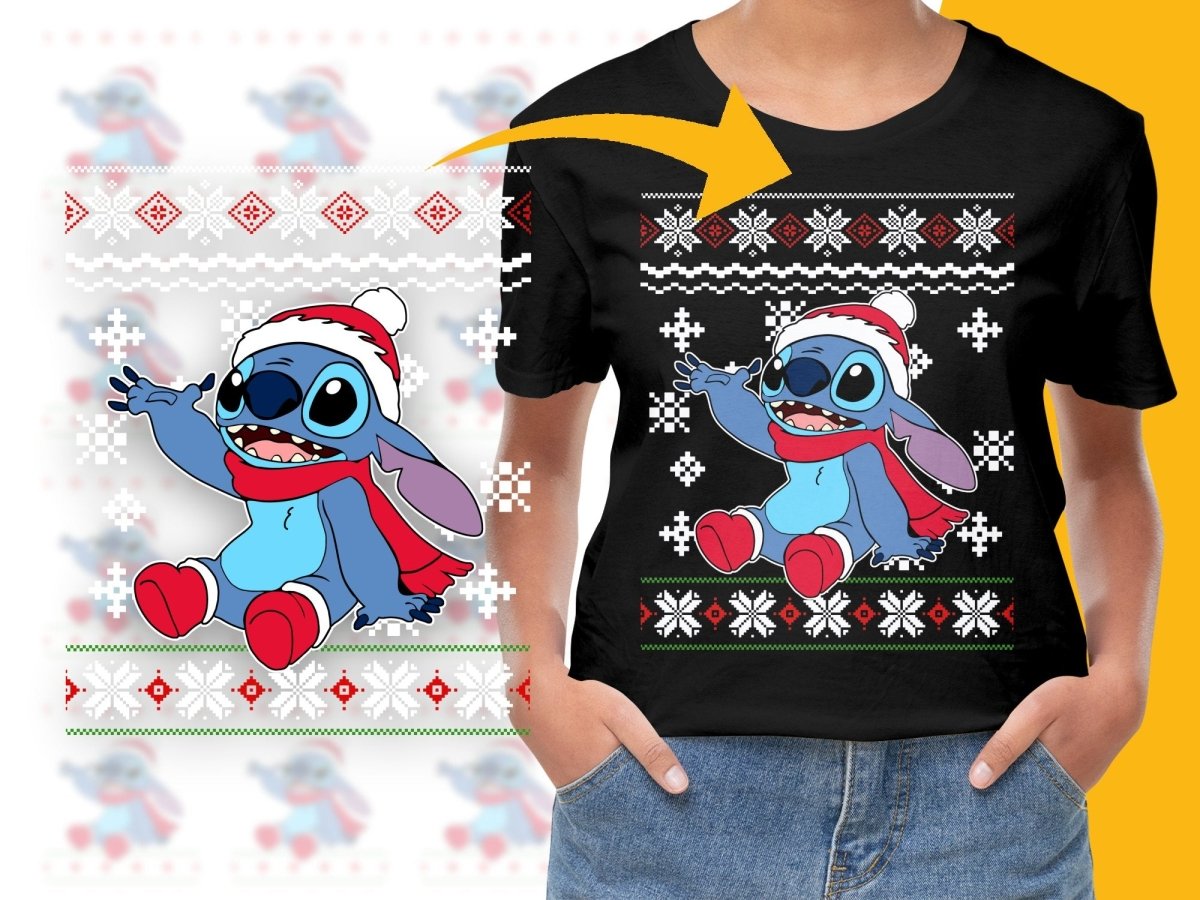 Stitch Christmas Celebration Festive Holiday PNG File - Teepew