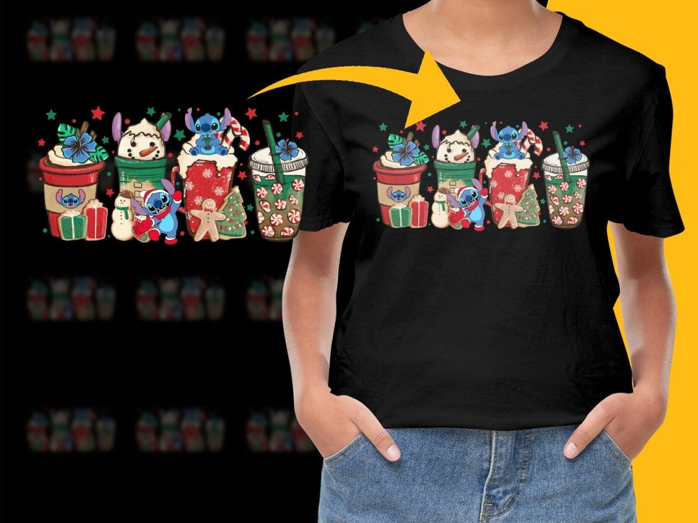 Stitch Christmas Hot Cocoa and Holiday Treats PNG File - Teepew