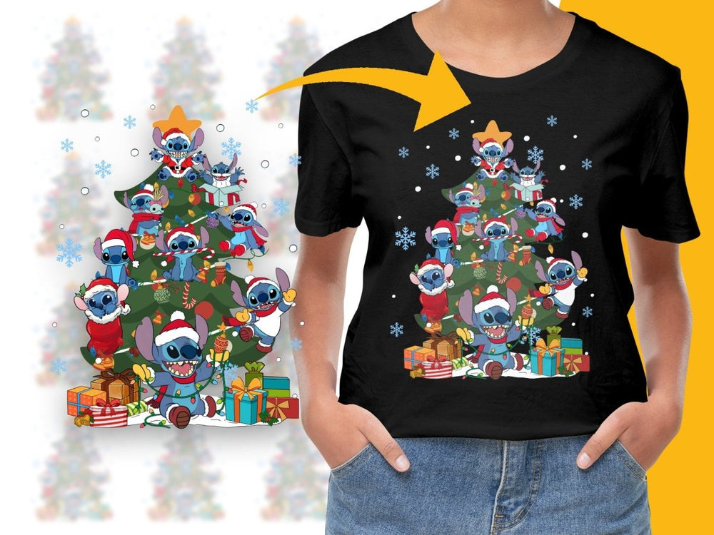 Stitch Christmas Tree Holiday Cheer PNG File - Teepew