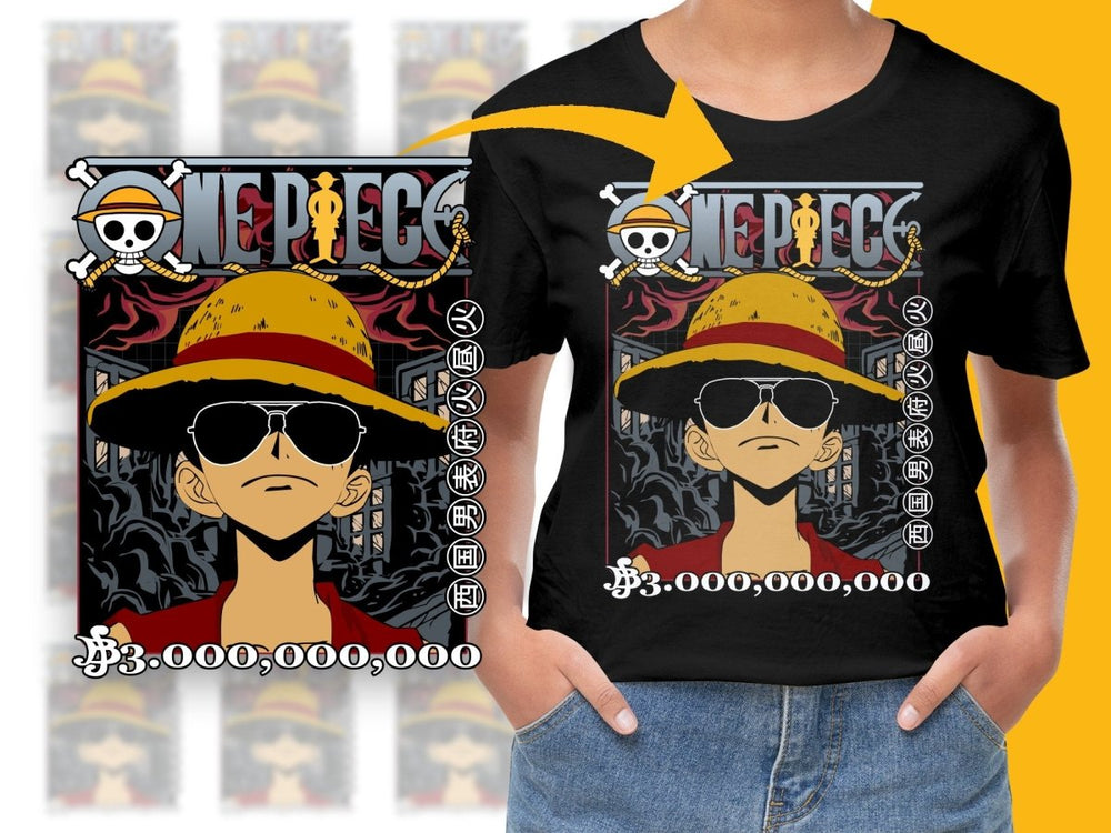 Straw Hat Luffy One Piece Bounty Anime Graphic PNG File - Teepew