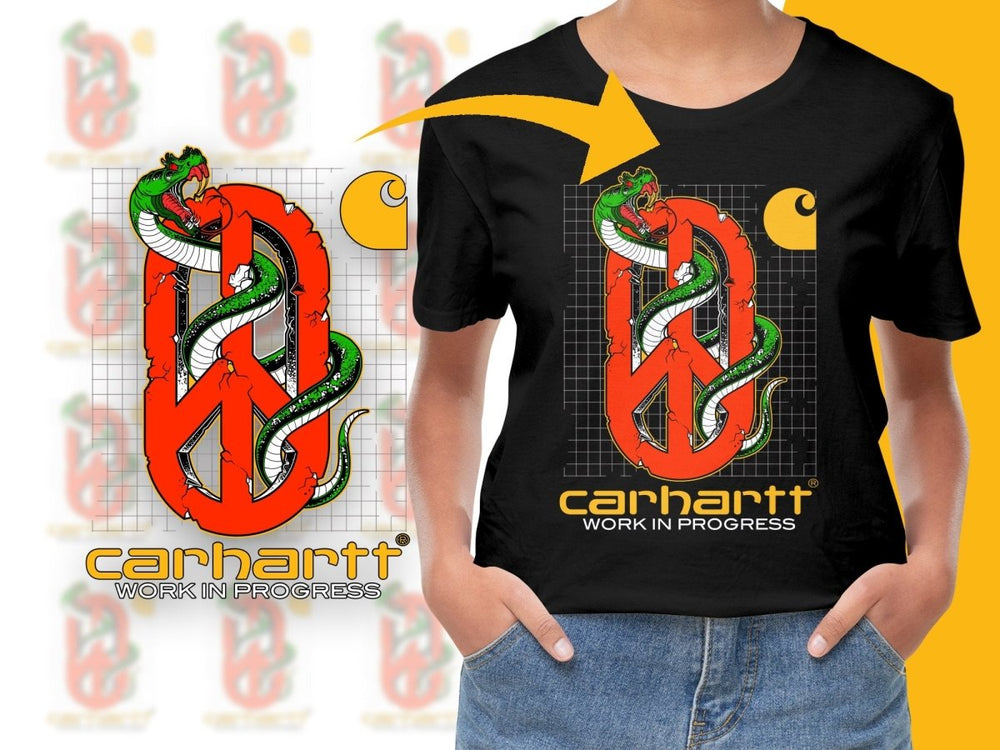 Streetwear Brand Bold Design with Green Serpent Graphic PNG File - Teepew