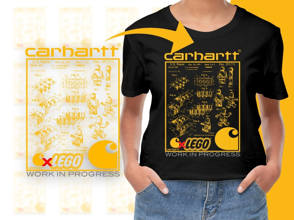 Streetwear Brand LEGO Inspired Graphic Work in Progress PNG File - Teepew