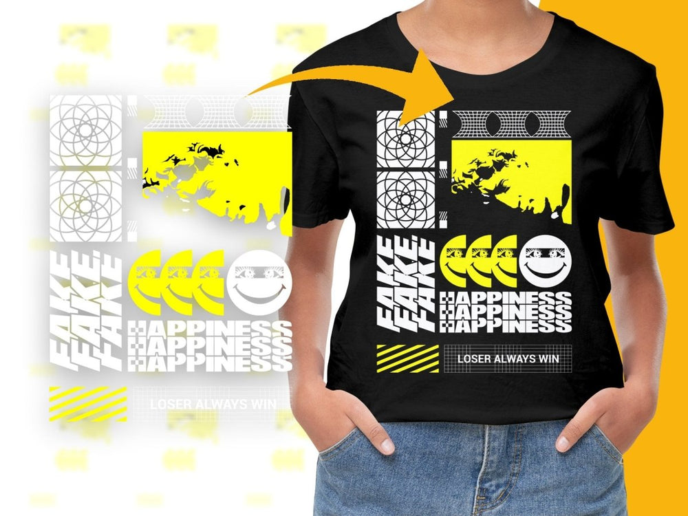Streetwear Fake Happiness PNG File - Teepew