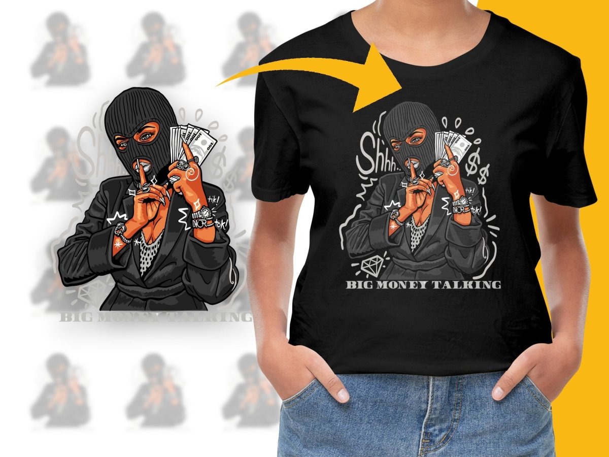 Streetwear Fashion Big Money Talking Graphic PNG File - Teepew