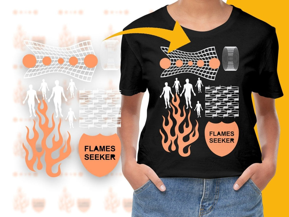 Streetwear Flames Seeker PNG File - Teepew