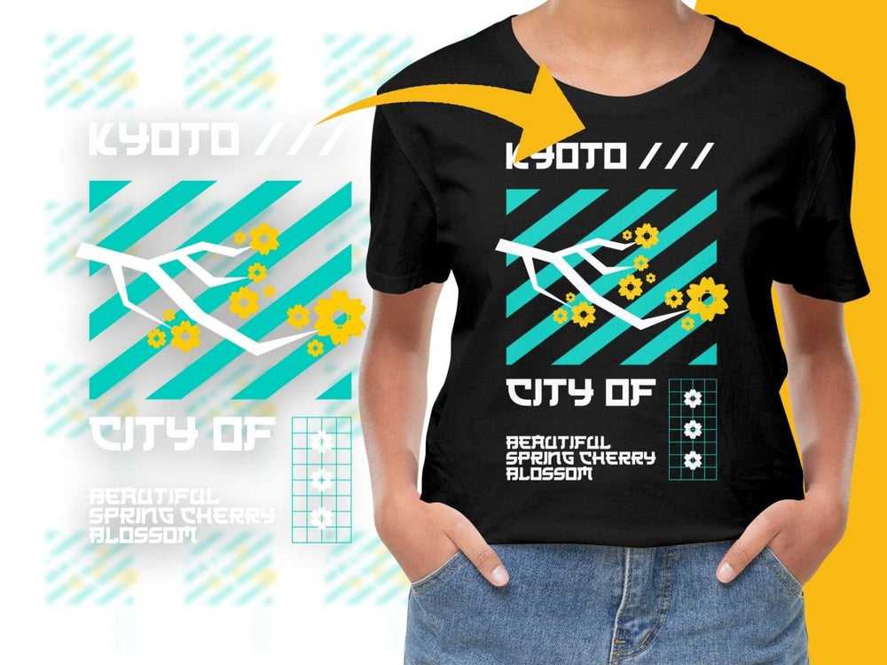 Streetwear Kyoto City of Cherry Blossom PNG File - Teepew