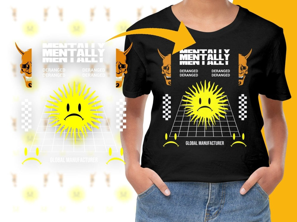 Streetwear Mentally Deranged PNG File - Teepew