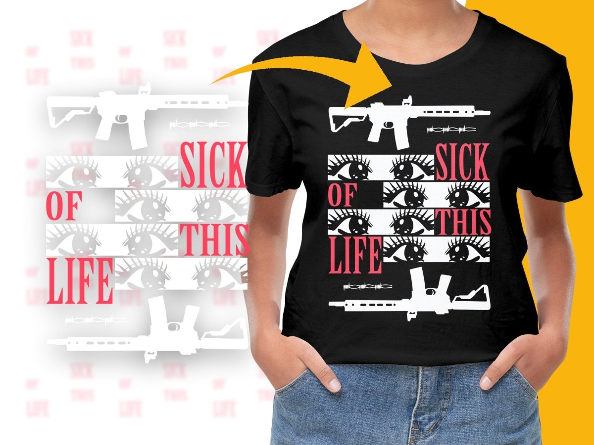 Streetwear Sick of This Life PNG File - Teepew