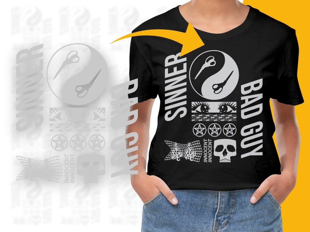 Streetwear Sinner Bad Guy Innocent PNG File - Teepew