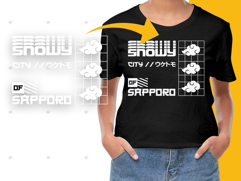 Streetwear Snowy City of Sapporo PNG File - Teepew