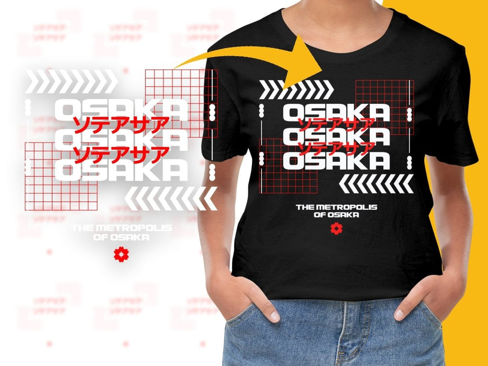 Streetwear The Metropolis of Osaka PNG File - Teepew