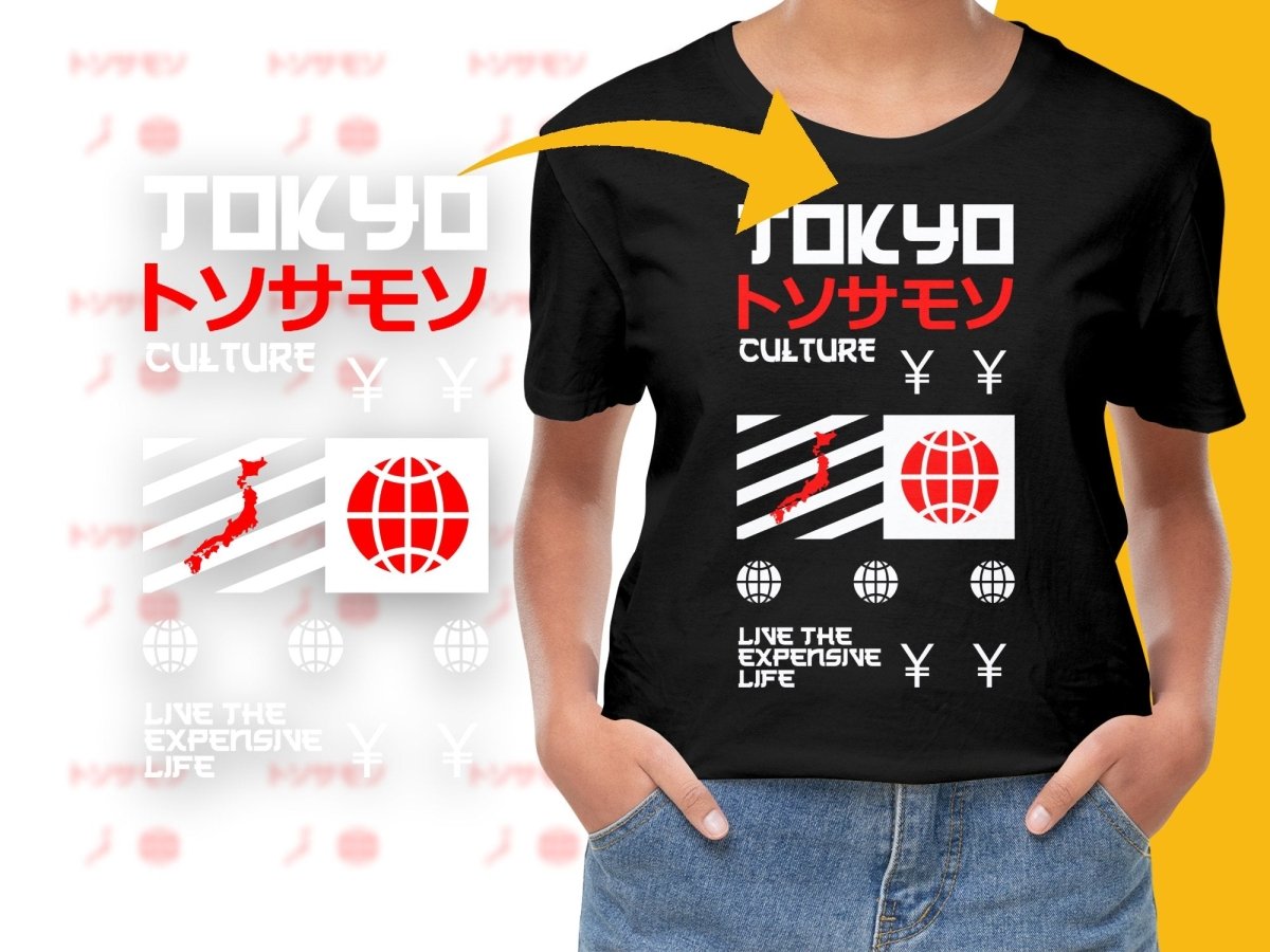 Streetwear Tokyo Culture Live the Expensive Life PNG File - Teepew