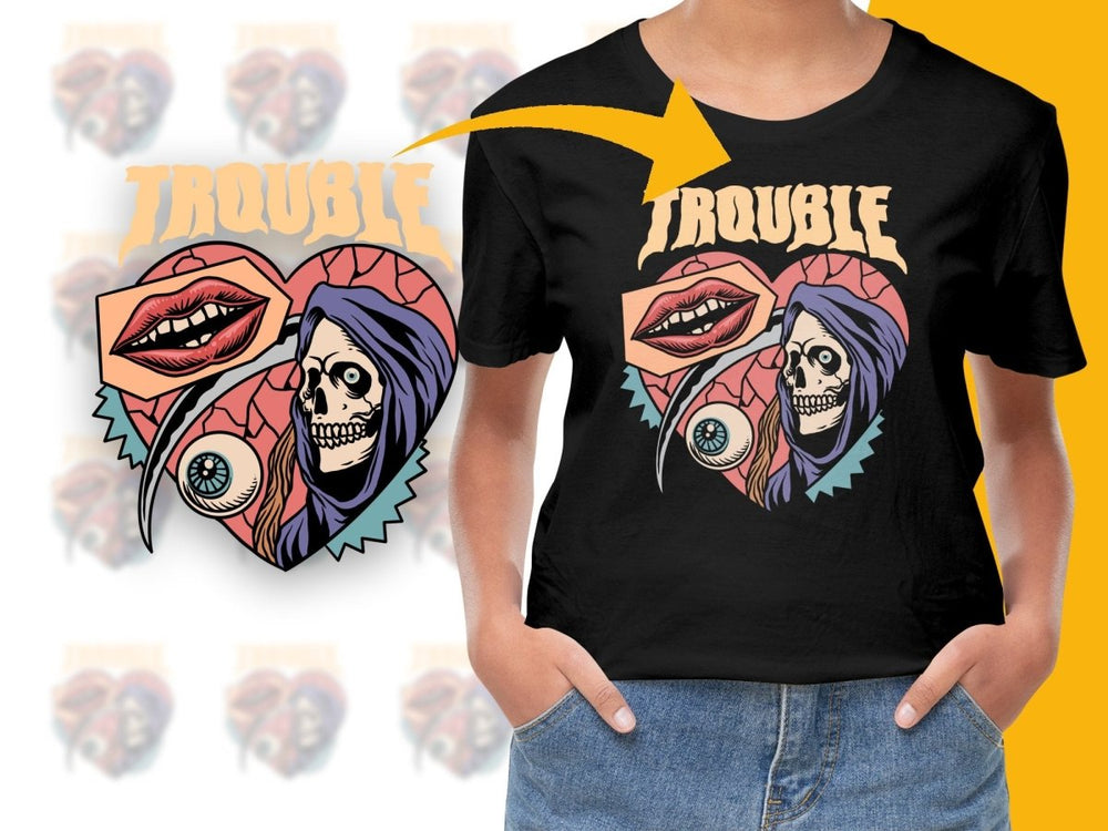 Streetwear trouble PNG File - Teepew