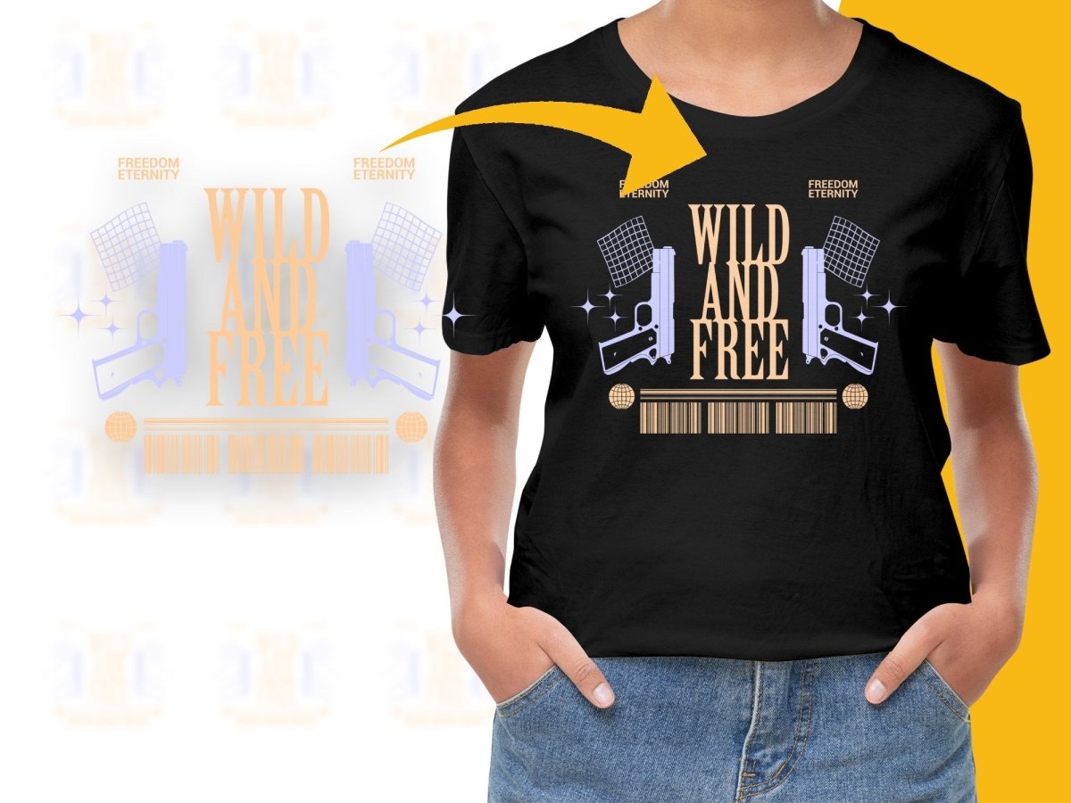 Streetwear Wild and Free PNG File - Teepew