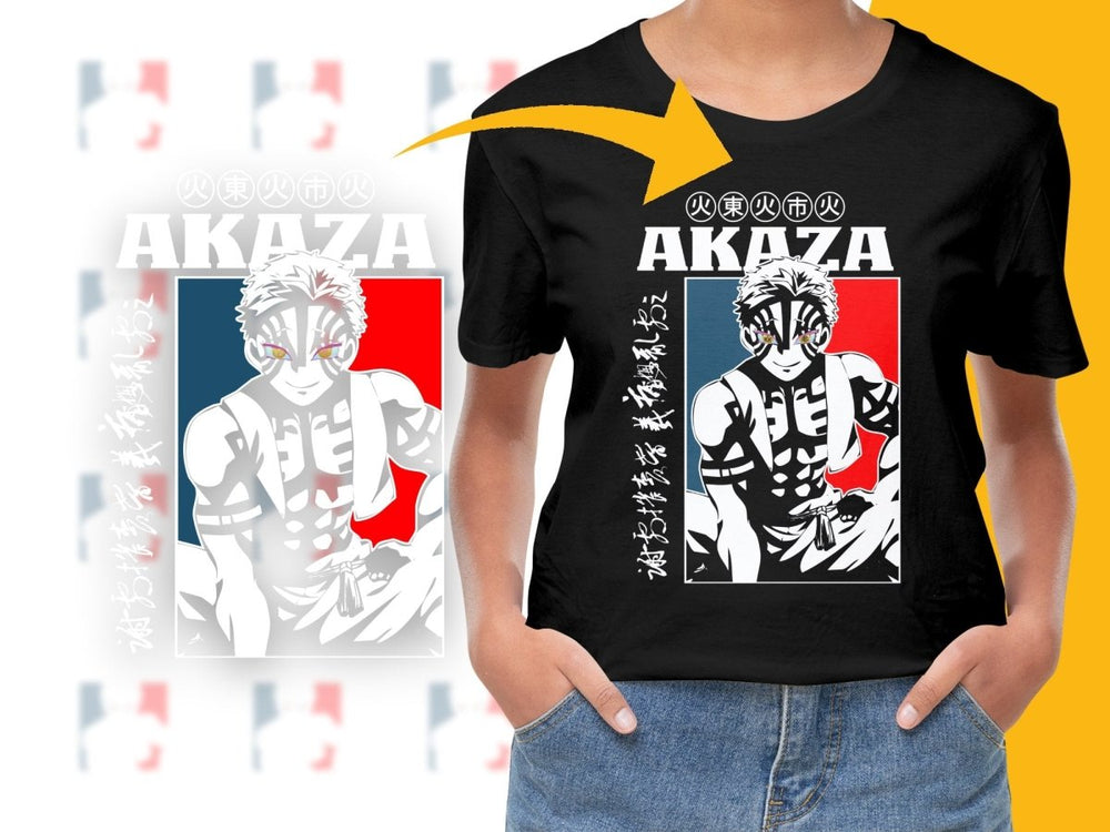 Striking Akaza Design Unique Pattern Anime Style PNG File - Teepew