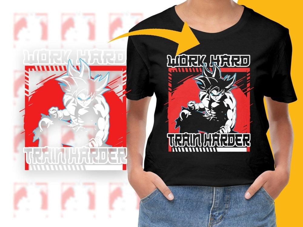 Striking Goku Silhouette Red Background PNG File - Teepew