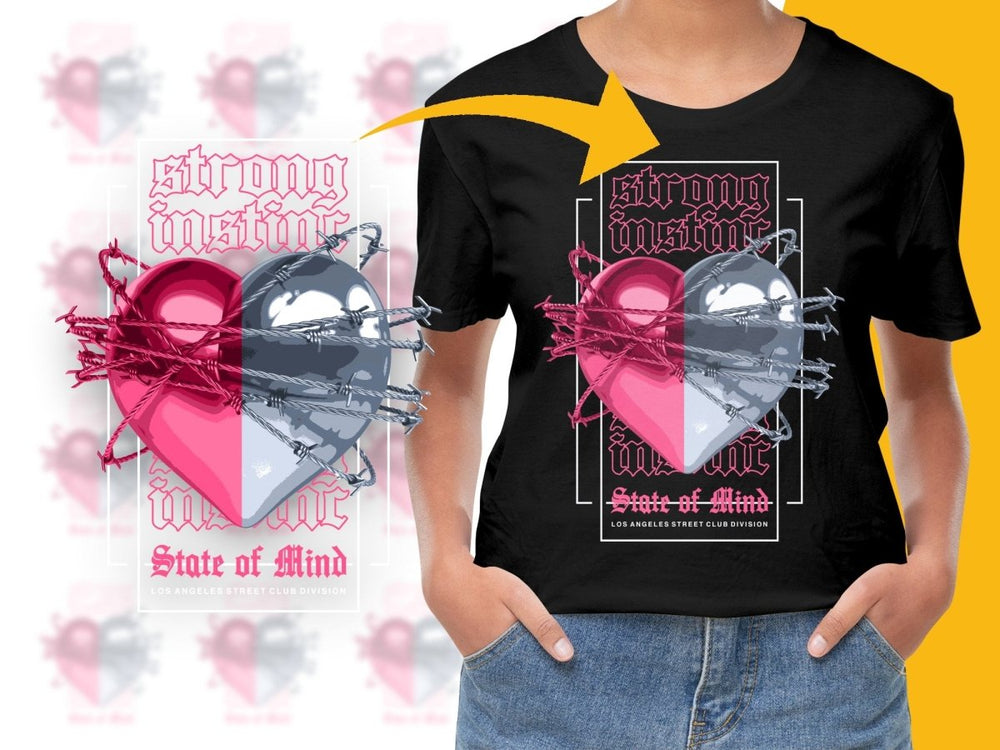 Strong Instinct State of Mind Heart Graphic PNG File - Teepew