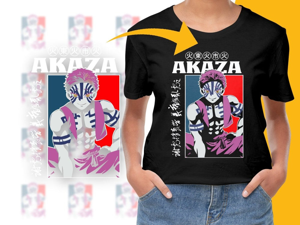 Stylish Akaza Anime Design Graphic PNG File - Teepew