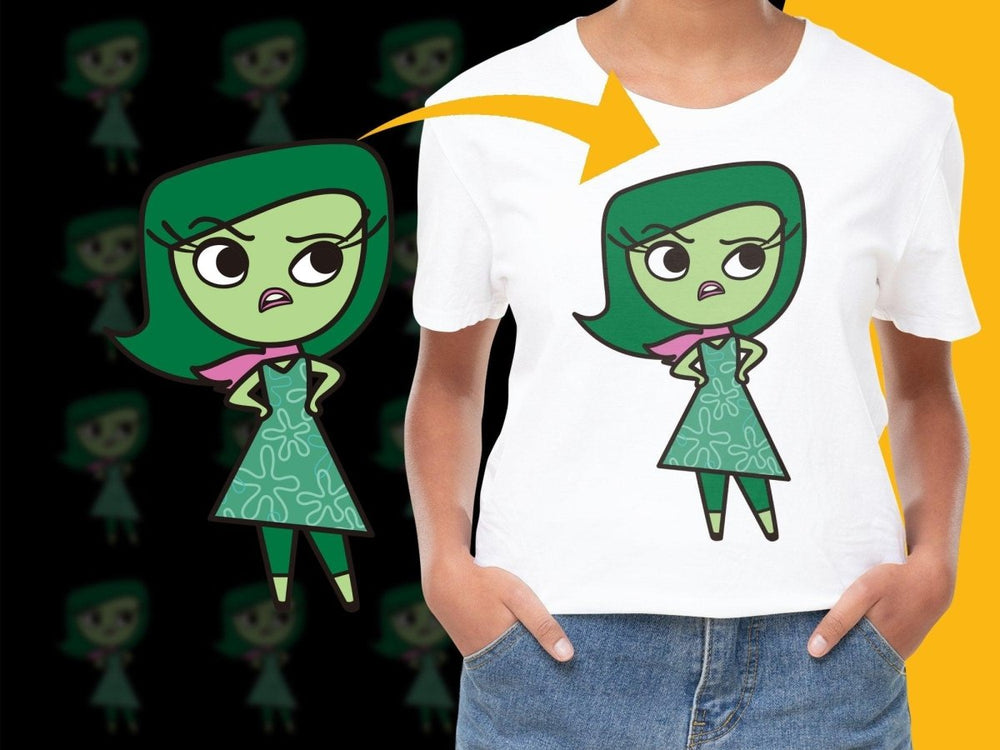 Stylish Animated Character with Green Hair PNG File - Teepew