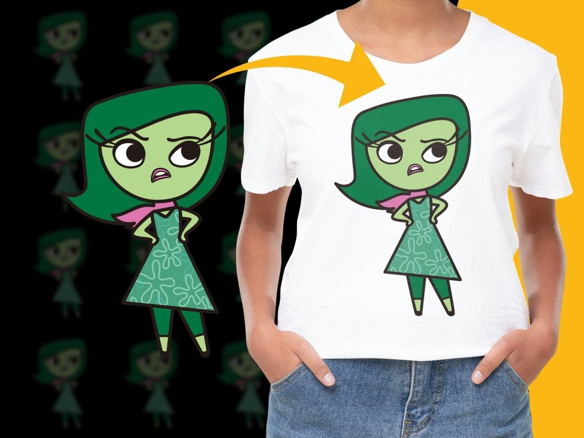 Stylish Animated Character with Green Hair PNG File - Teepew