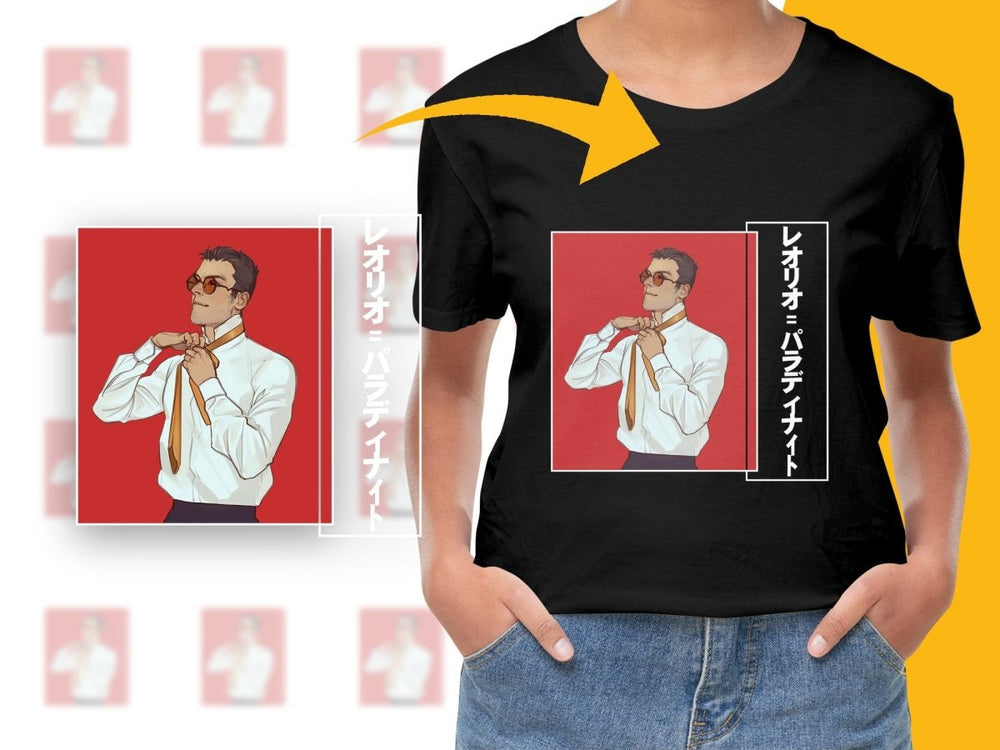 Stylish Anime Character Adjusting Yellow Tie Digital - Teepew
