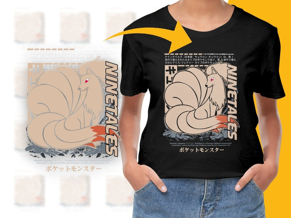 Stylish Anime Ninetales Graphic Design PNG File - Teepew