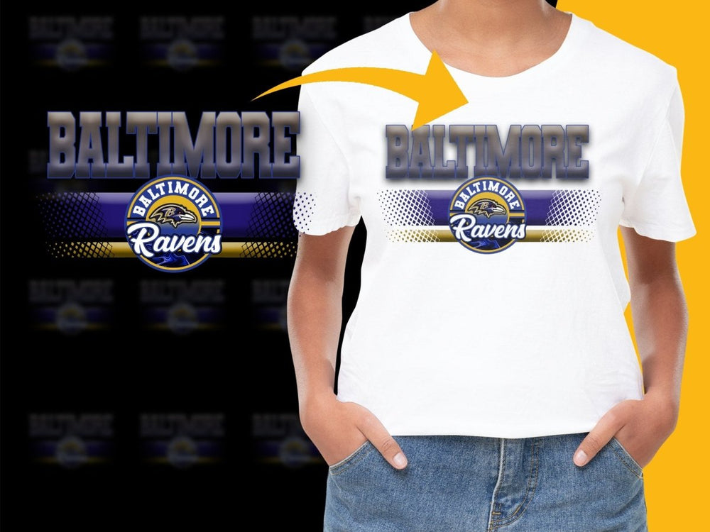 Stylish Baltimore Ravens Graphic PNG File - Teepew