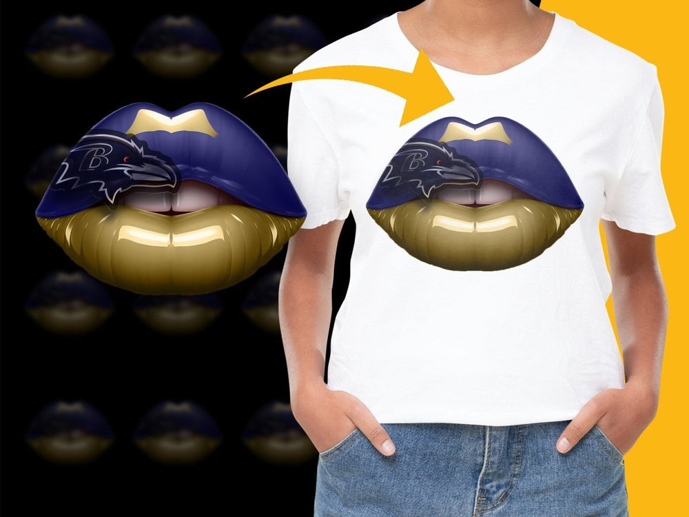 Stylish Baltimore Ravens Lip Graphic Novelty PNG File - Teepew