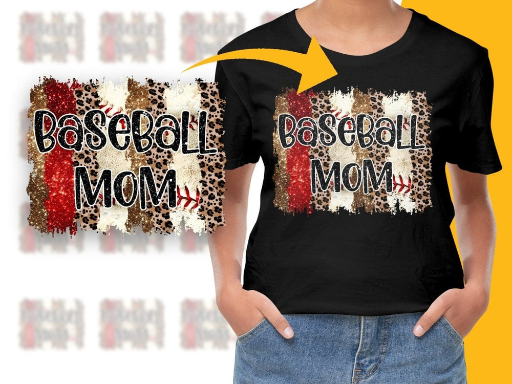 Stylish Baseball MOM Design Animal Print PNG File - Teepew