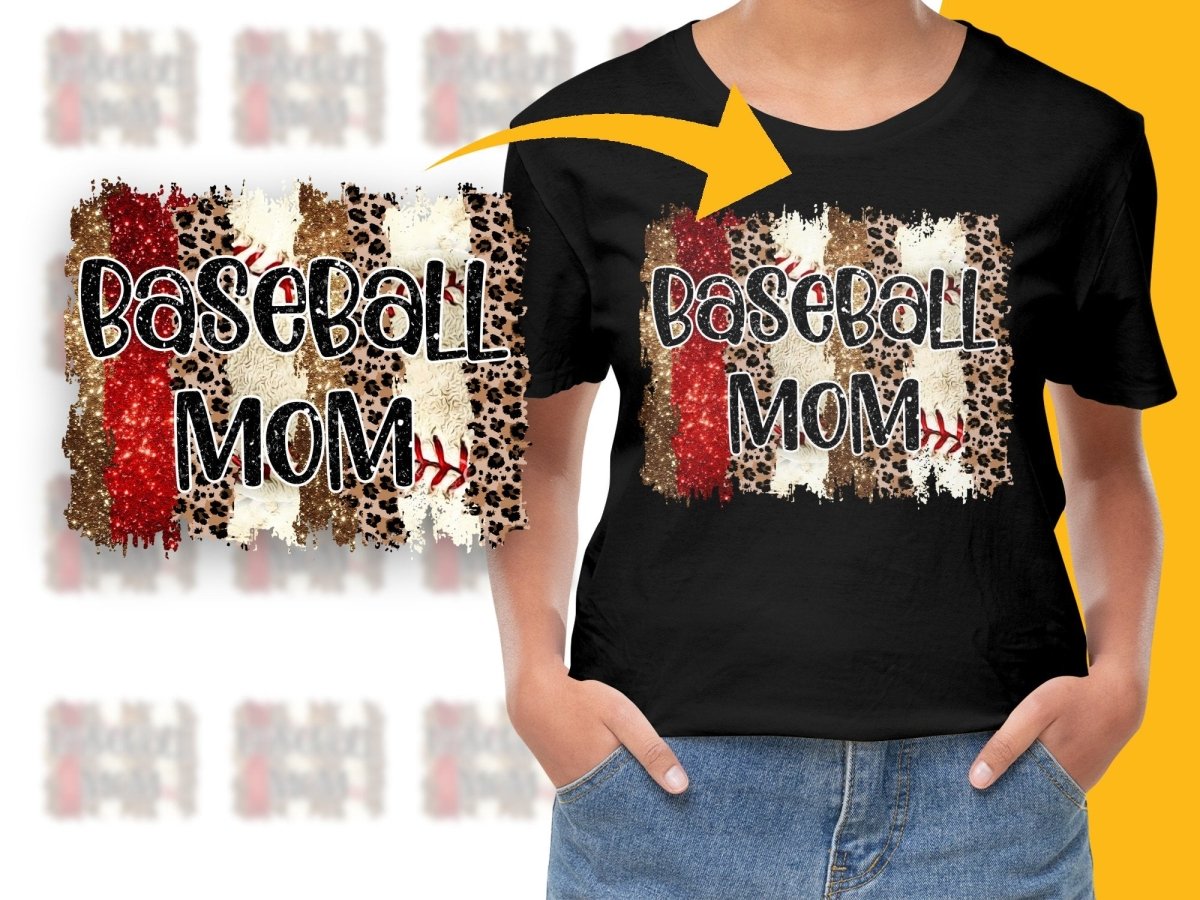 Stylish Baseball MOM Design Animal Print PNG File - Teepew