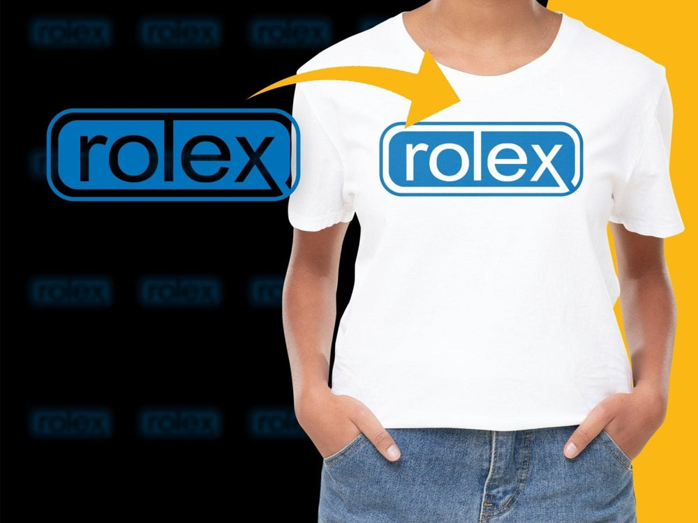 Stylish Blue and White Rolex Logo Graphic PNG File - Teepew
