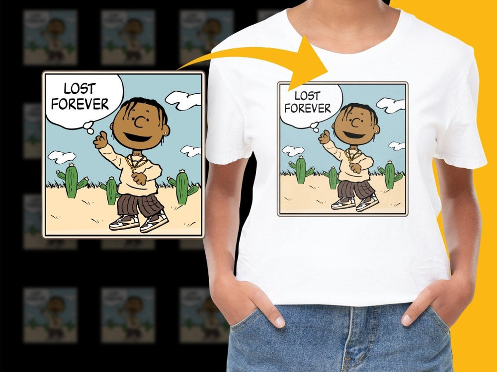 Stylish Cartoon Character Thinking Lost Forever PNG File - Teepew