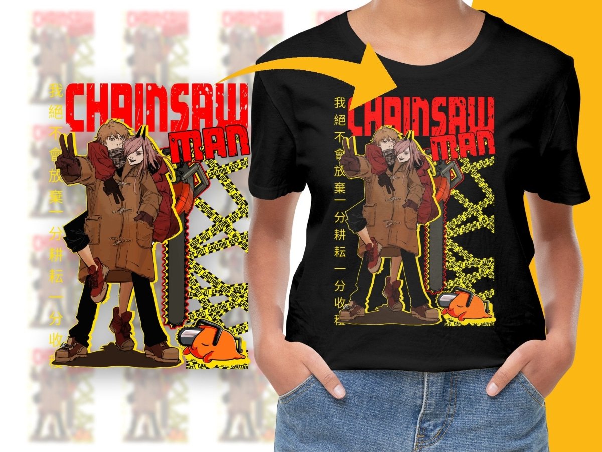 Stylish Chainsaw Man Character Graphic PNG File - Teepew