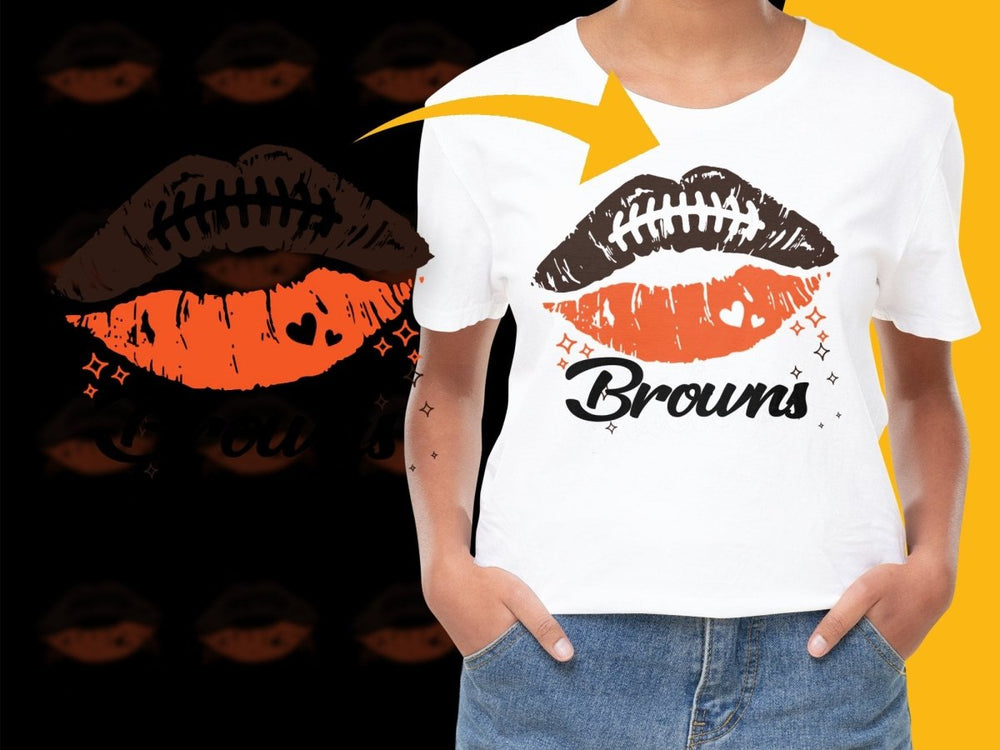 Stylish Cleveland Browns Lips Design PNG File - Teepew