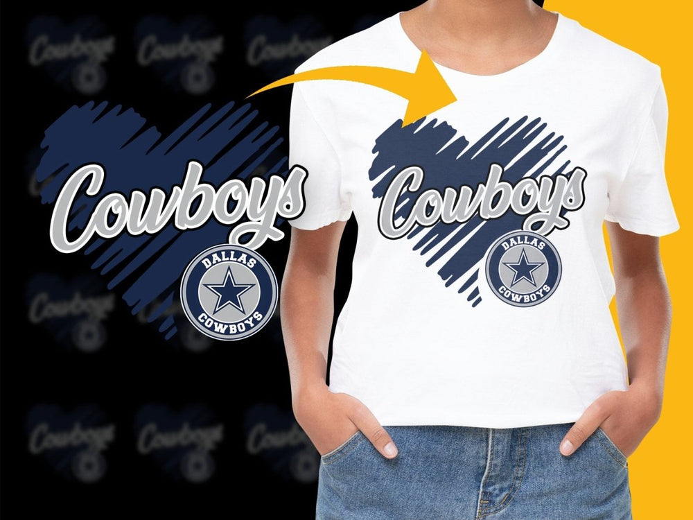 Stylish Dallas Cowboys Graphic Print PNG File - Teepew