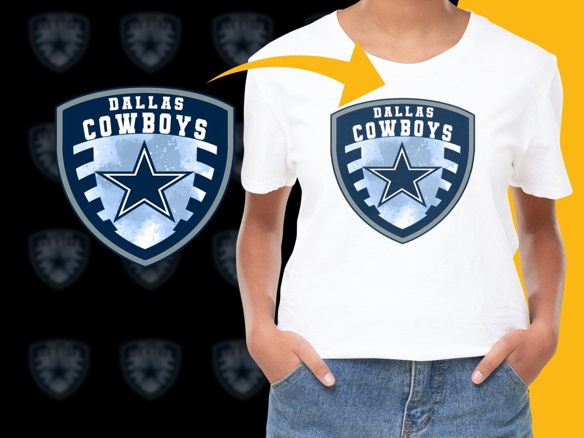 Stylish Dallas Cowboys Logo Graphic Sports Fan PNG File - Teepew