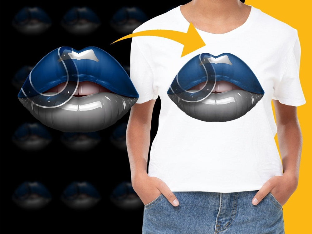 Stylish Detroit Lions Fan Art Lips PNG File - Teepew