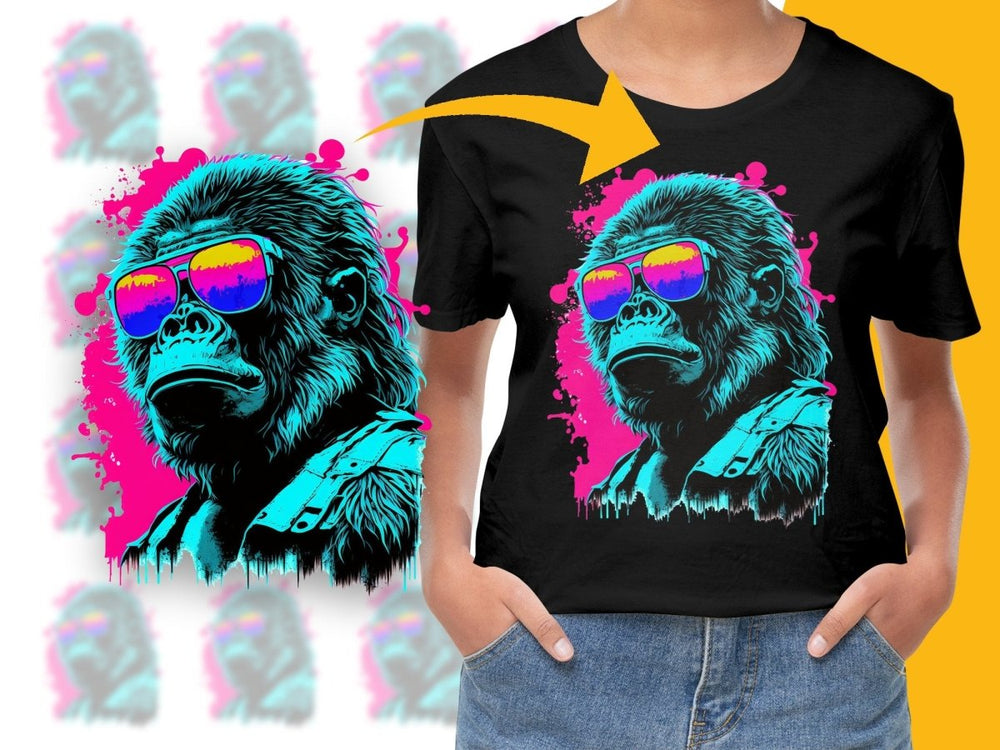 Stylish Gorilla with Sunglasses Graphic PNG File - Teepew