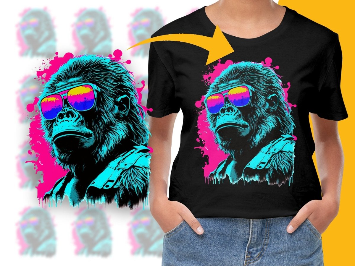 Stylish Gorilla with Sunglasses Graphic PNG File - Teepew