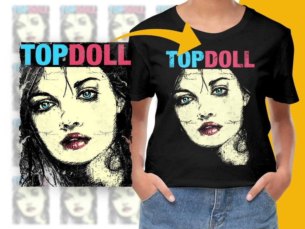 Stylish Graphic Design Fashionable TopDoll PNG File - Teepew