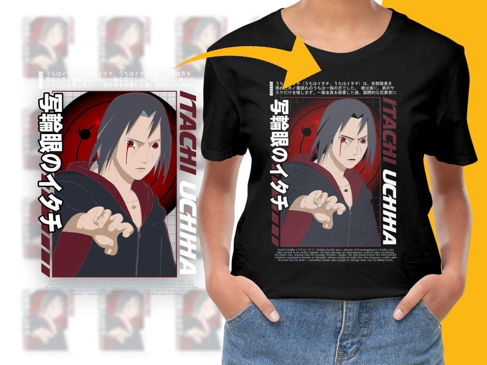 Stylish Graphic Itachi PNG File for Anime Fans - Teepew