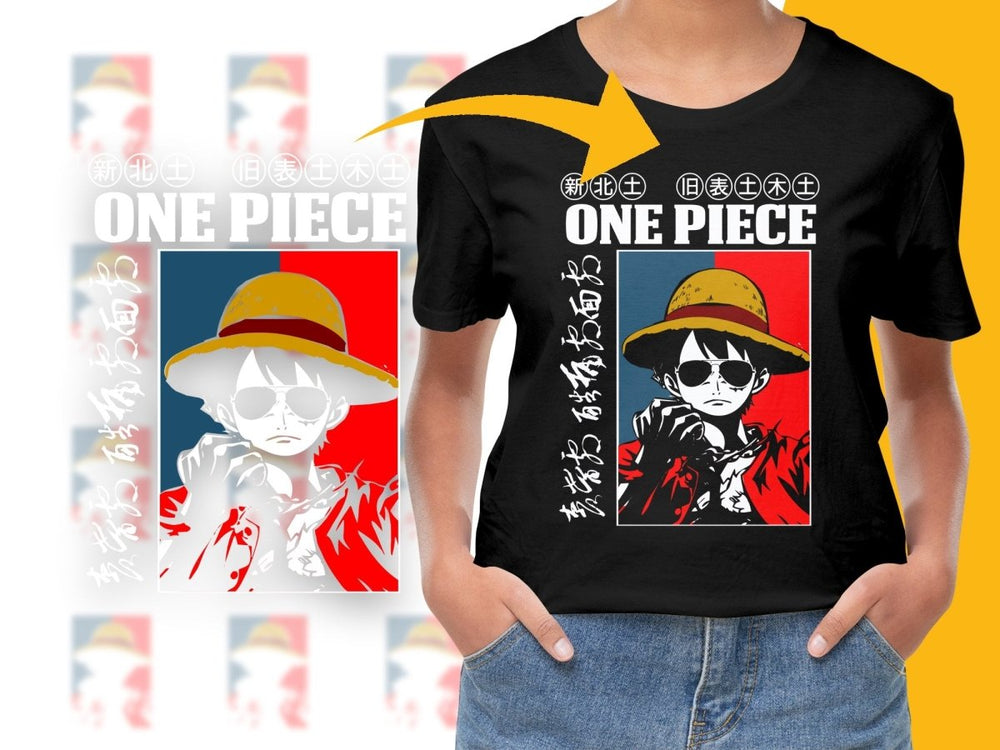 Stylish Graphic of Luffy on Trendy PNG File - Teepew