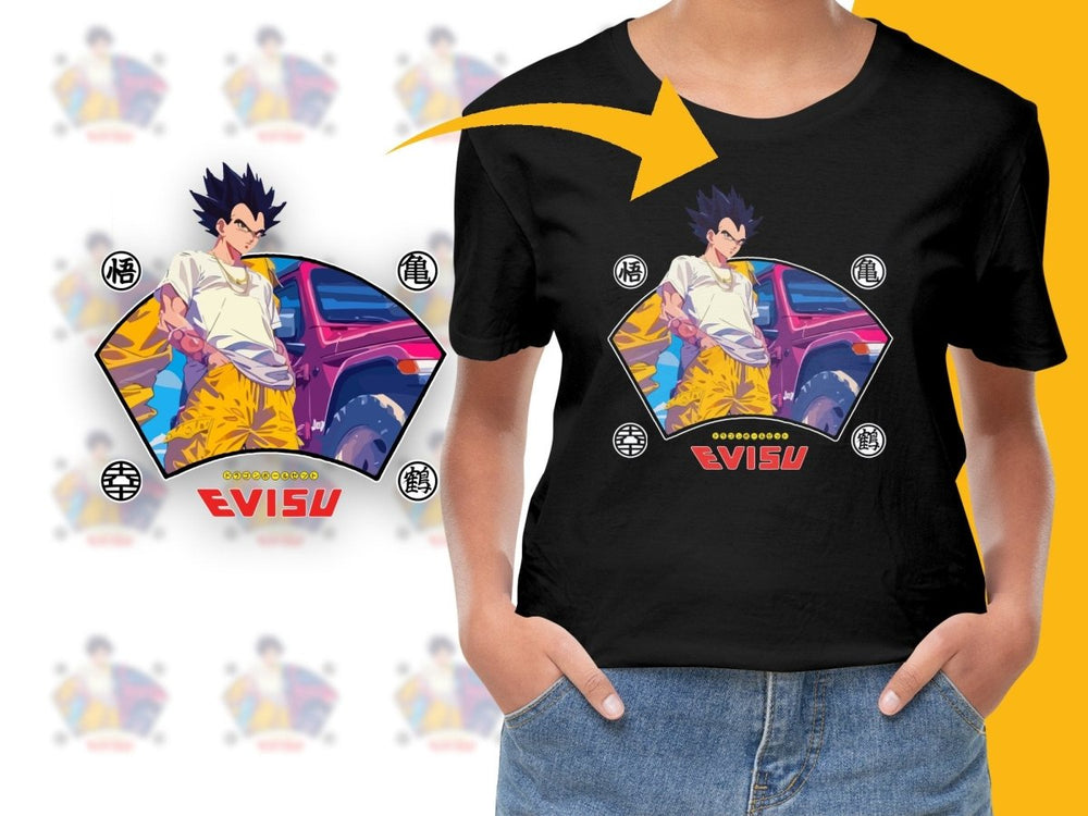 Stylish Graphic PNG File Featuring Anime Character Vegito - Teepew