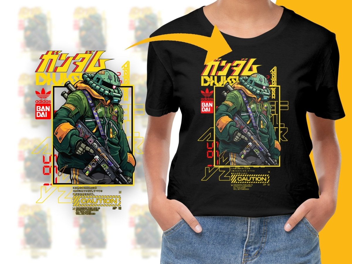 Stylish Gundam Sport Brand Collaboration Graphic PNG File - Teepew