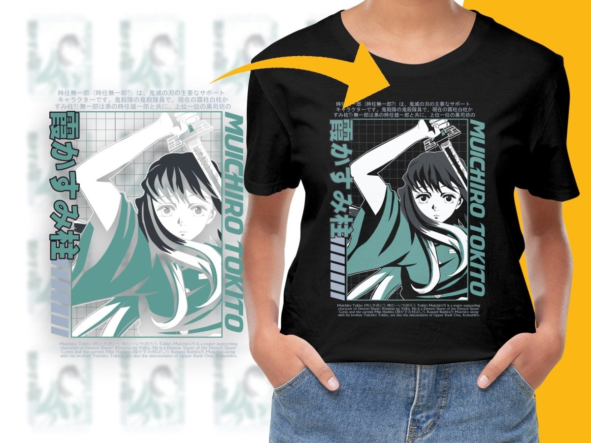 Stylish Muichiro Tokito Anime Art Graphic PNG File - Teepew